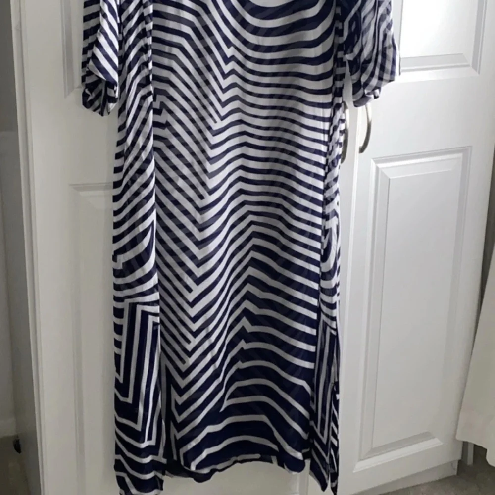 Soft Surroundings Maxi Dress 1 Piece Sheer Swimsuit‎ Cover Up Medium
